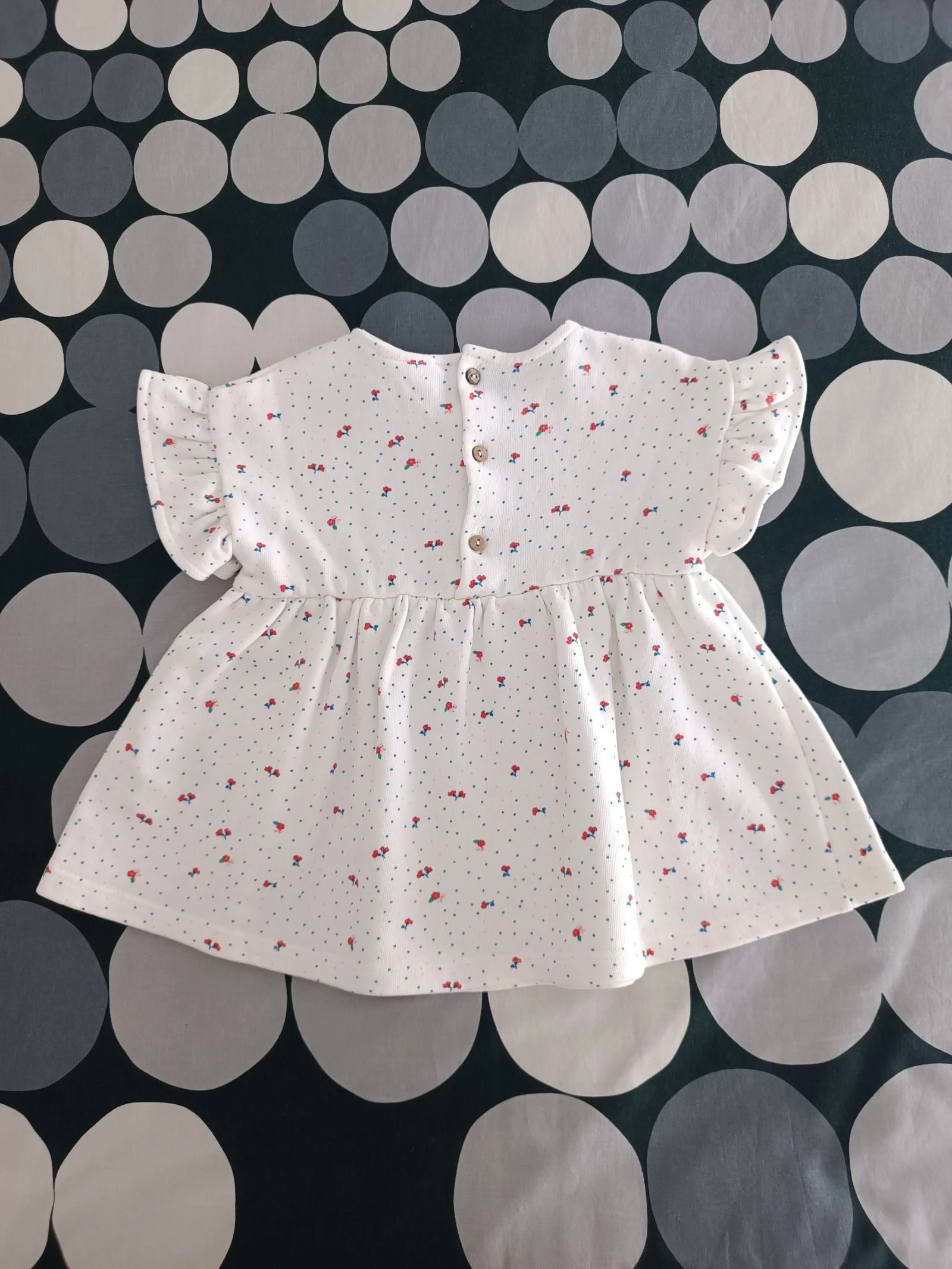 Zippy jurk 6-9 maanden - Wit met mini kersen 🍒 – photo 2